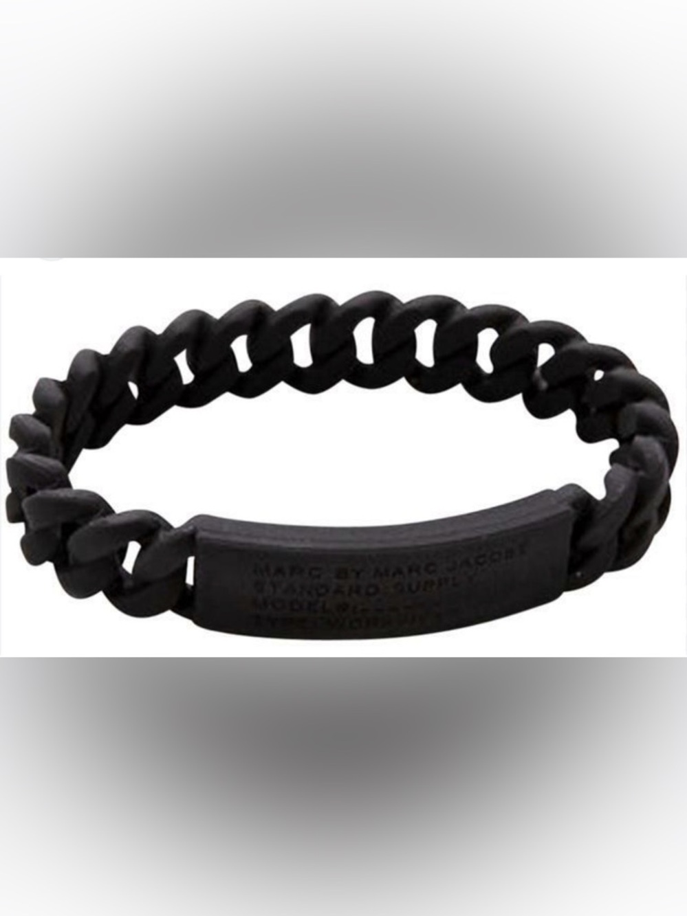 Marc by Marc Jacobs Matte Black Silicone Bracelet